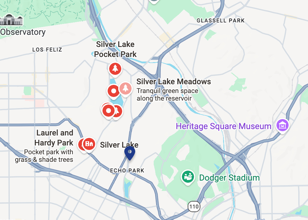 Map showing Sunset Junction Bootcamp Location